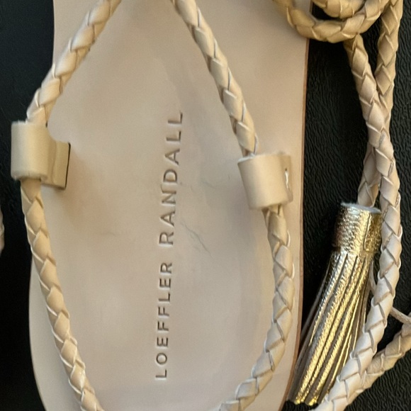 Loeffler Randall lace up beige size 8 sandals - Picture 2 of 5